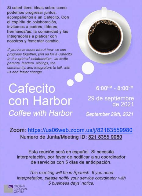 picture of flyer for Cafecito