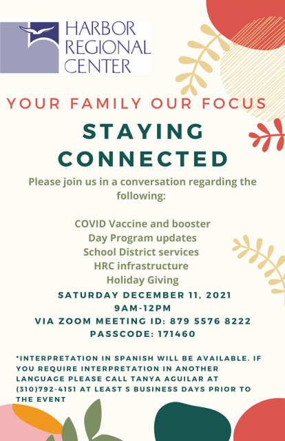 December 11 Your Family Our Focus flyer